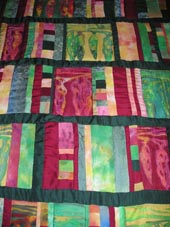 Seidendecke rot-grün